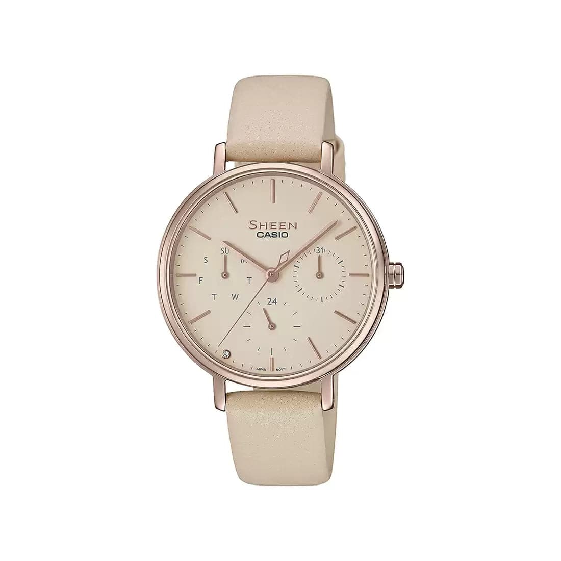 CASIO SHEEN Pink Gold IP - Women's Watch SH233 - Kamal Watch Company