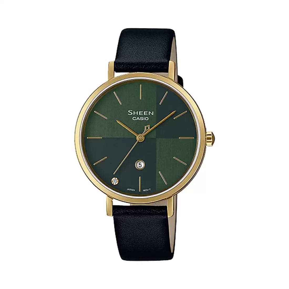 CASIO SHEEN Black Leather Analog - Women's Watch SH257 - Kamal Watch Company