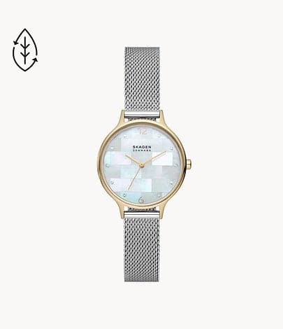 Skagen silver mesh watch top