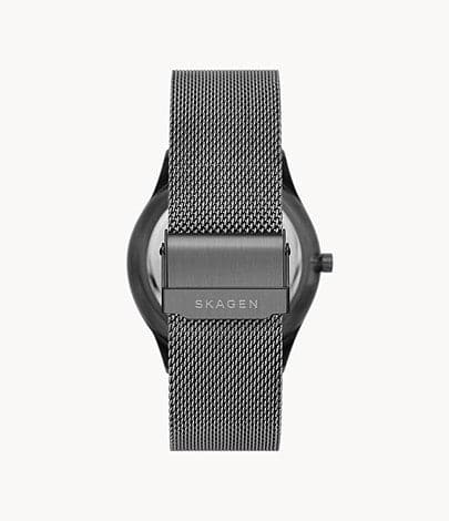 SKAGEN Holst Three-Hand Date Charcoal Stainless Steel Mesh Watch SKW6844I - Kamal Watch Company