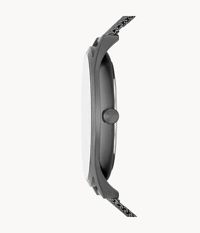 SKAGEN Holst Three-Hand Date Charcoal Stainless Steel Mesh Watch SKW6844I - Kamal Watch Company