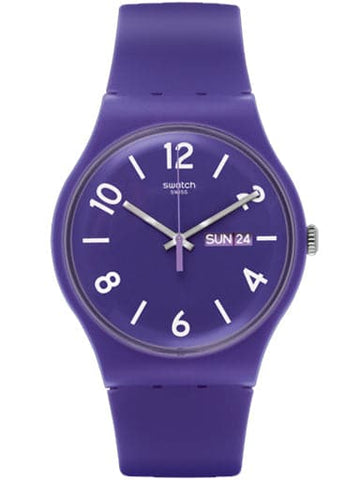 SWATCH A WORLD IN COLORS BACKUP PURPLE SUOV703 - Kamal Watch Company
