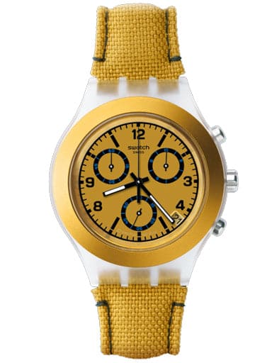 SWATCH DENIM MUSTARDY SVCK4069 - Kamal Watch Company