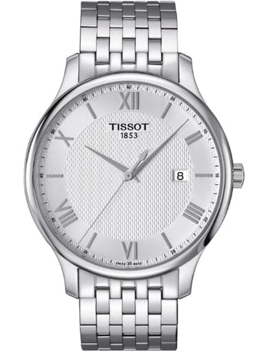 Tissot Tradition Quartz Stainless Steel Silver Dial Men's Watch - Kamal Watch Company