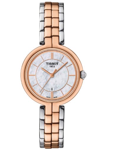 Tissot T-Lady Flamingo White MOP Dial Watch For Women's - Kamal Watch Company