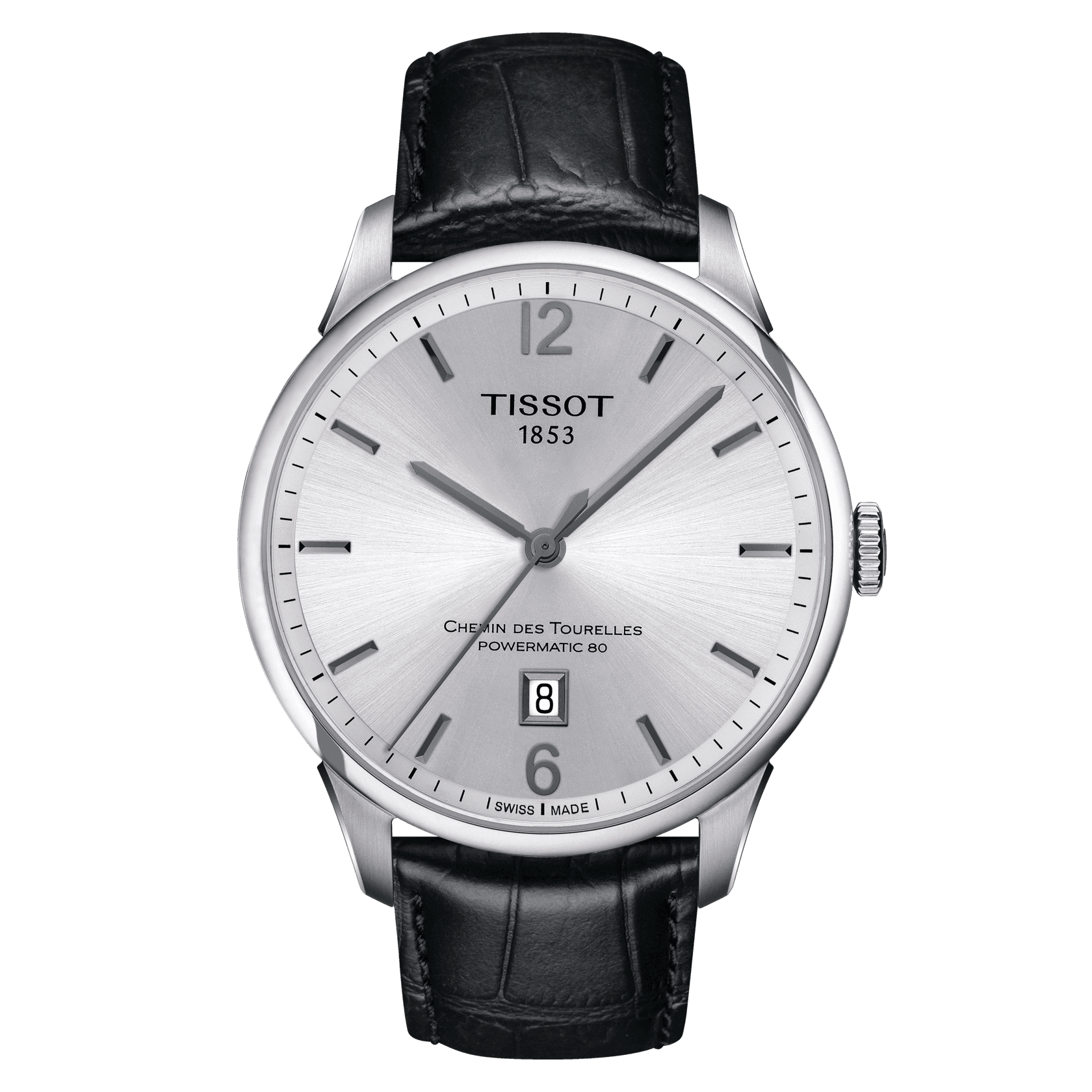 Tissot Chemin Des Tourelles Powermatic 80 Black Leather Men’s Watch - Kamal Watch Company