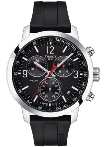 Tissot PRC 200 Chronograph Black Dial Watch - Kamal Watch Company