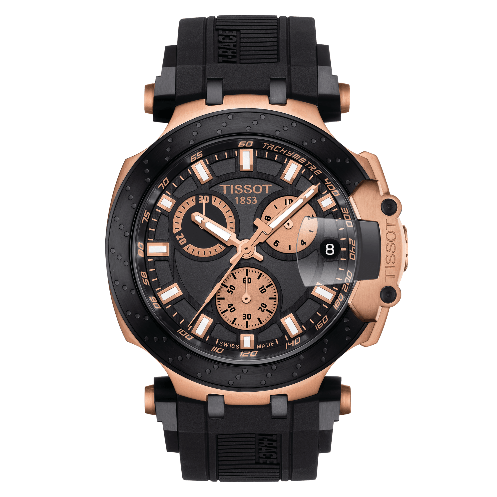 Tissot chronograph black dial on sale men's watch