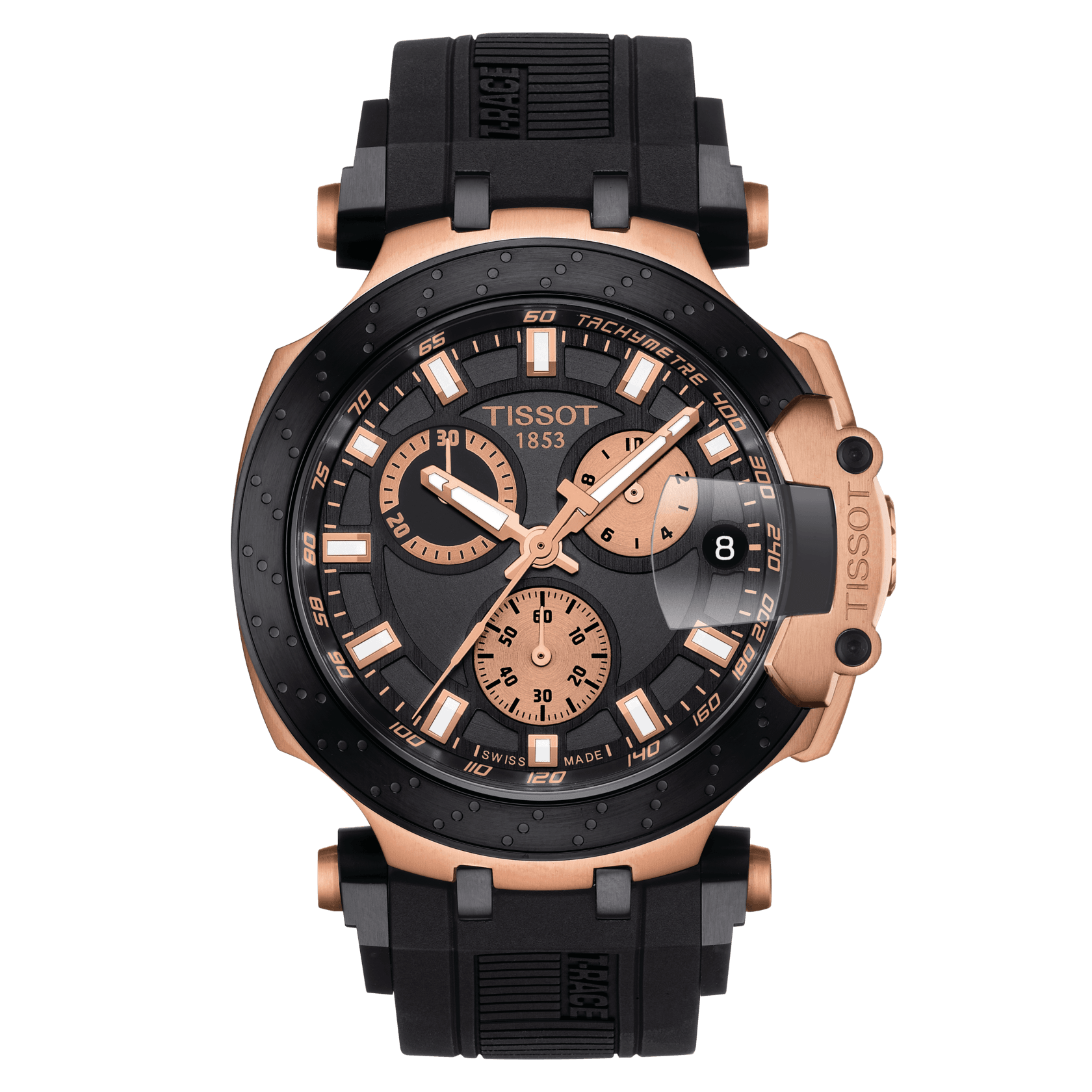 Tissot T-Race Chronograph Quartz Black Dial Watch For Men's - Kamal Watch Company