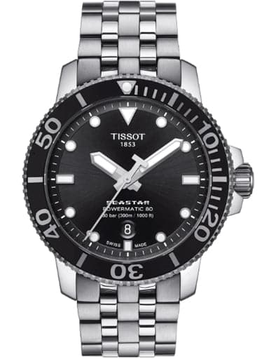 Tissot T-Sport Seastar 1000 Powermatic 80 Stainless Steel Automatic Men's Watch - Kamal Watch Company