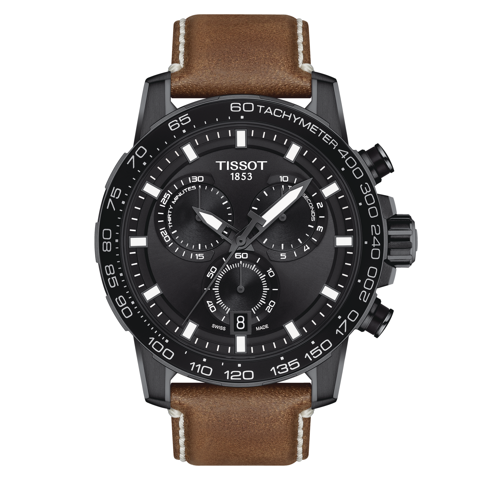 Tissot Supersport Chrono Quartz Black Dial Men's Watch - Kamal Watch Company