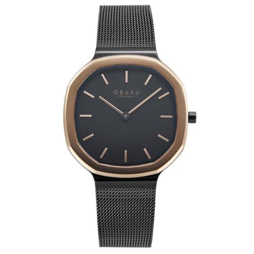 OBAKU Oktant Lille Walnut V253LXMBMB - Kamal Watch Company