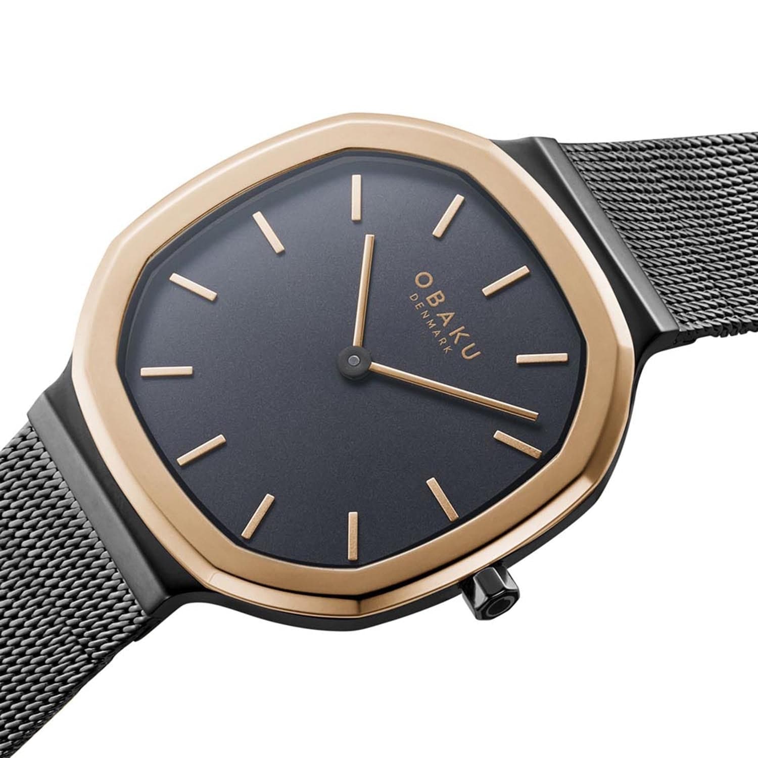 OBAKU Oktant Lille Walnut V253LXMBMB - Kamal Watch Company