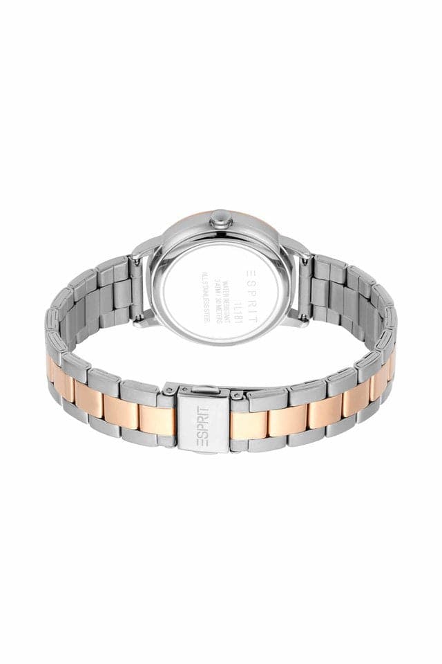 Esprit Womens Silver Dial Stainless Steel Gold Plated Analog Watch - ES1L181M2095 - Kamal Watch Company