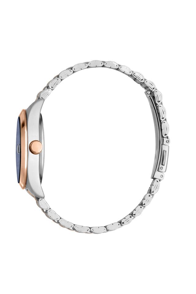Esprit Womens 38 mm Dark Blue Dial Stainless Steel Analog Watch - ES1L394M1055 - Kamal Watch Company