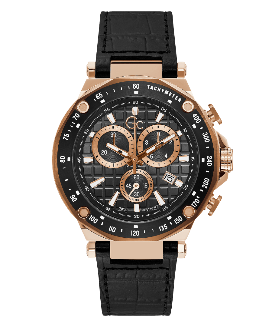 GC SPIRIT SPORT CHRONO LEATHER Y81004G2MF - Kamal Watch Company