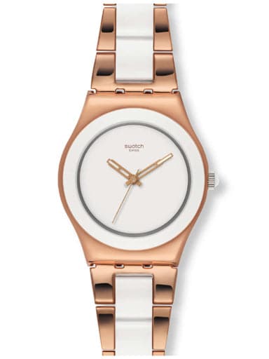 SWATCH CLASSIC PVD EXTENSIONS ROSE PEARL YLG121G - Kamal Watch Company