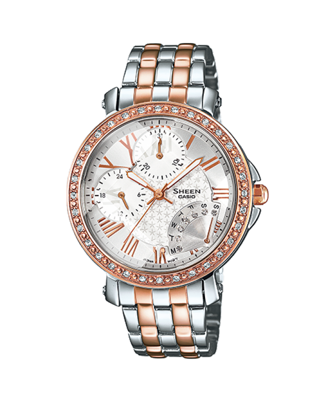 Casio Sheen Analog White Dial Women's Watch - Kamal Watch Company