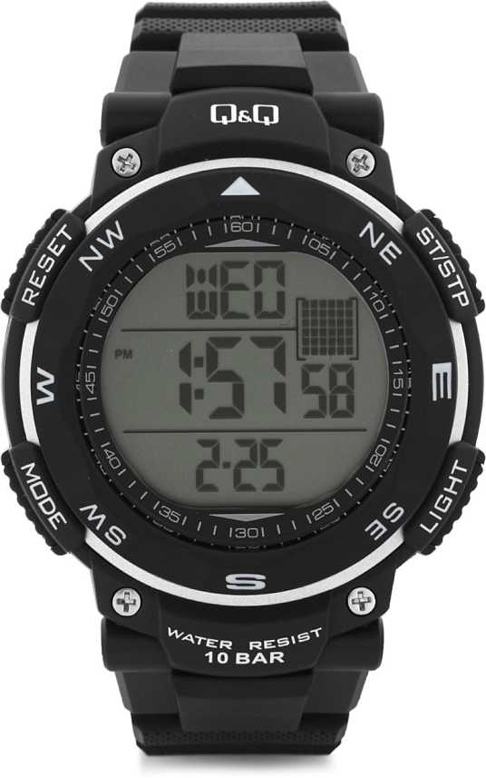 Q&Q White Dial Digital Watch For Men