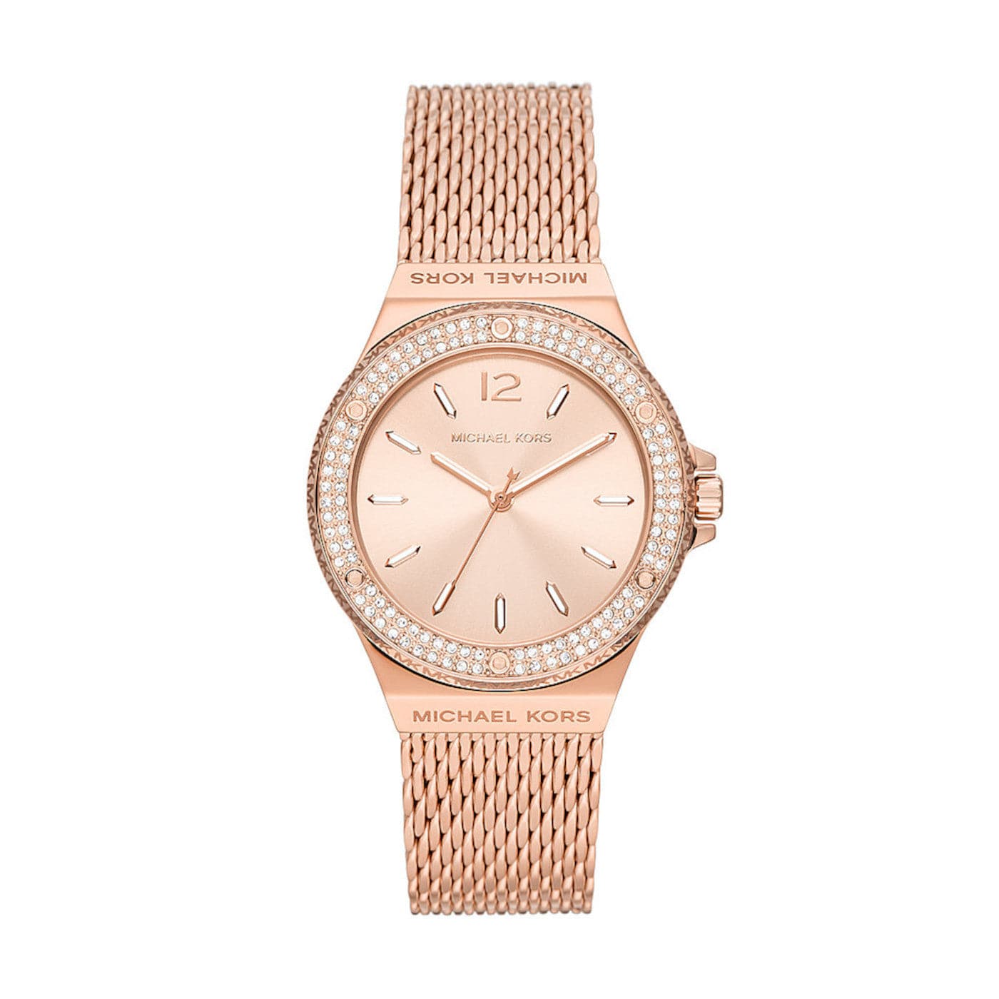 Michael Kors Lennox 37 mm Rose Gold Dial Stainless Steel Analog Watch for Women - MK7336I - Kamal Watch Company