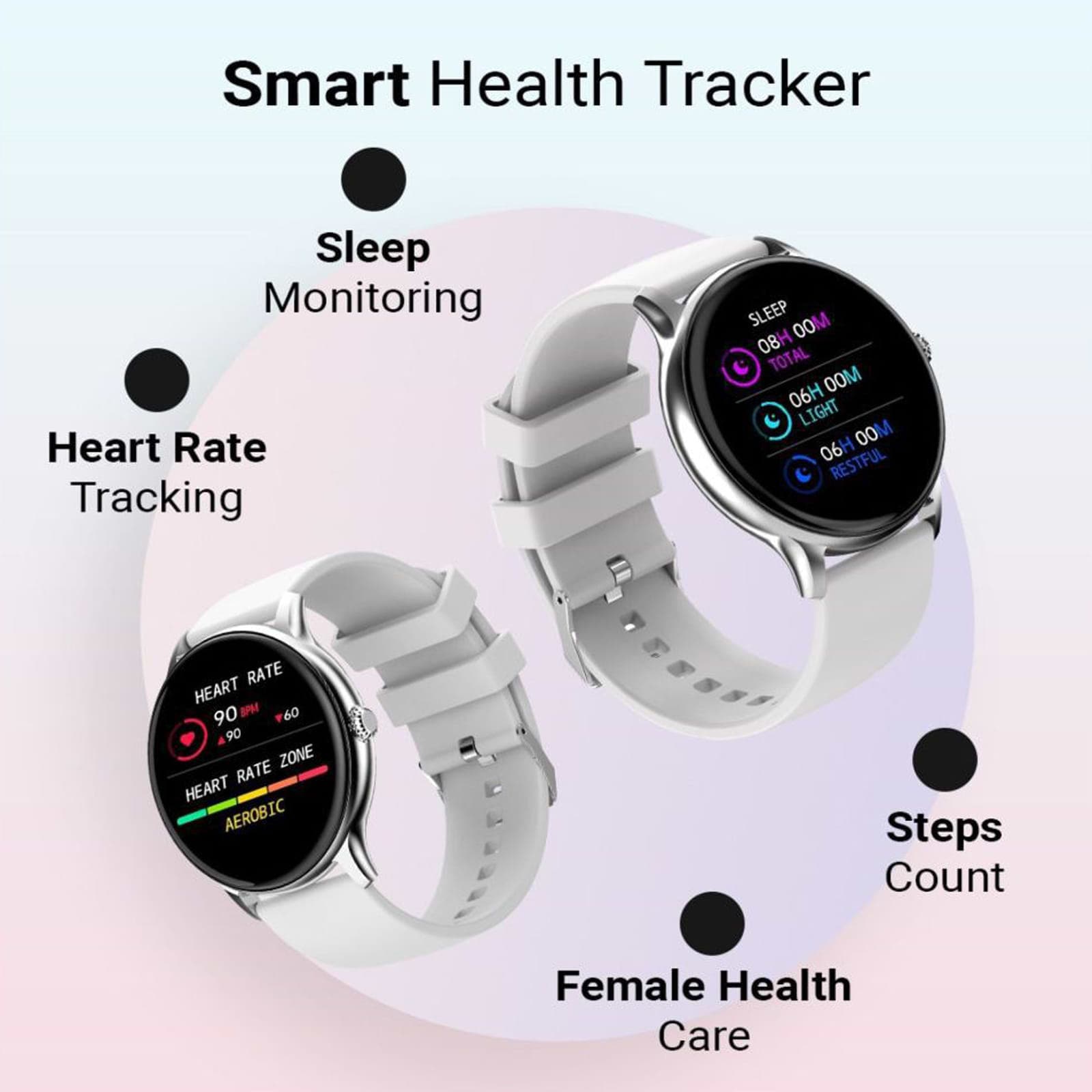 Fire-Boltt Hurricane Smartwatch BSW034 SILVER GREY - Kamal Watch Company