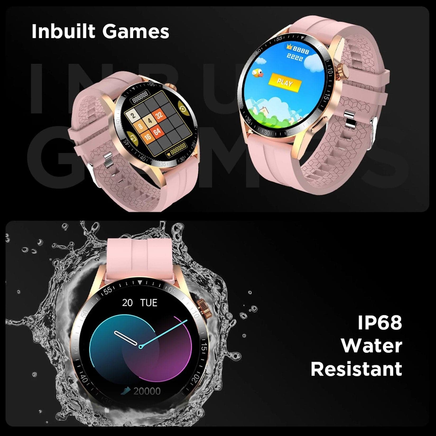 Fire-Boltt Talk Pro Smartwatch with Bluetooth Calling BSW038 GOLD - Kamal Watch Company