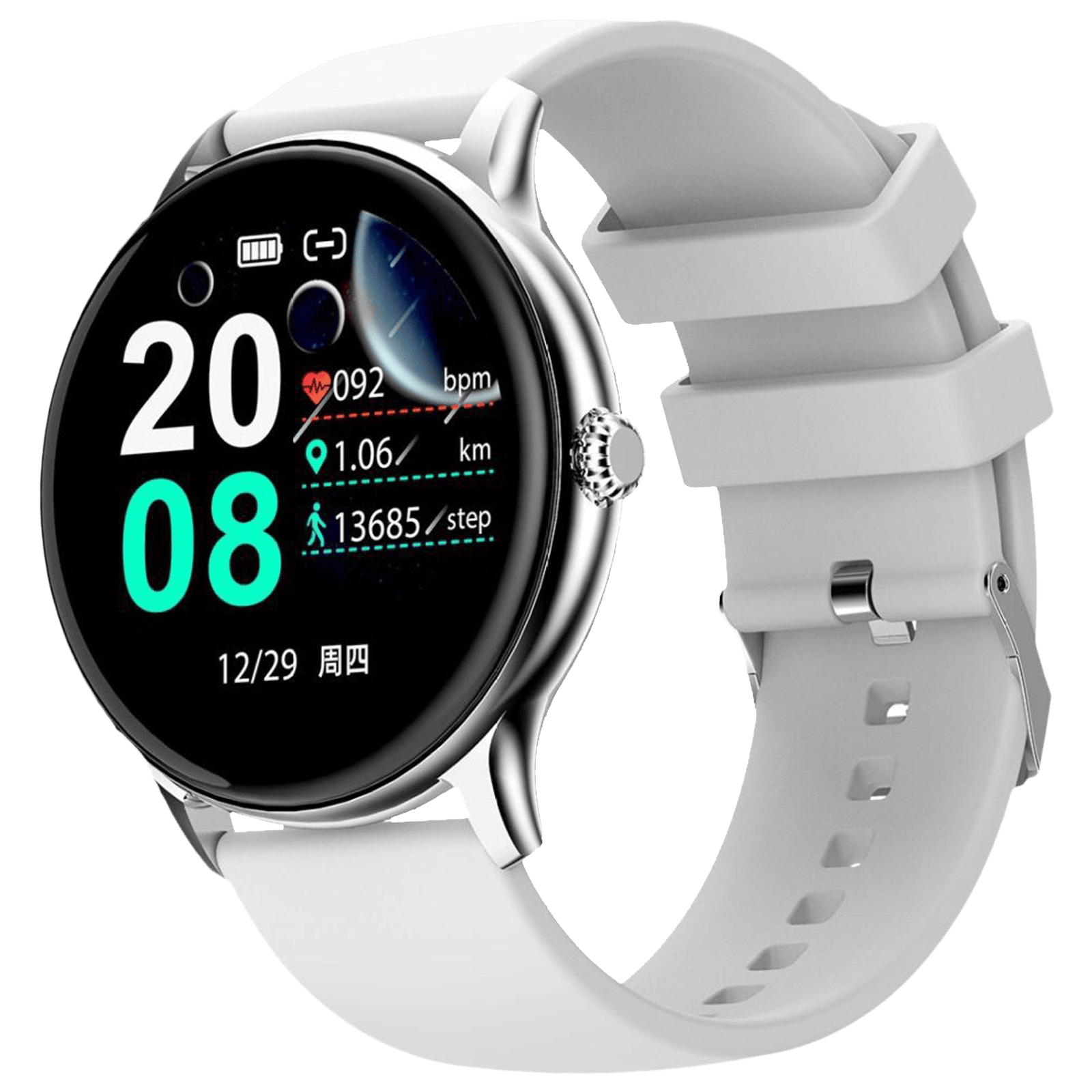 Fire-Boltt Hurricane Smartwatch BSW034 SILVER GREY - Kamal Watch Company