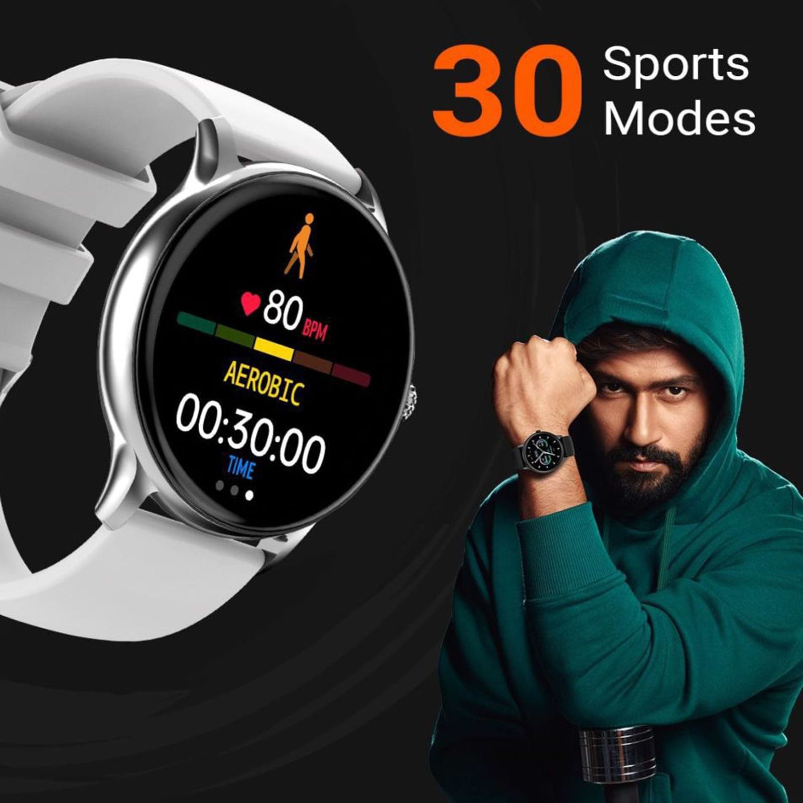 Fire-Boltt Hurricane Smartwatch BSW034 SILVER GREY - Kamal Watch Company