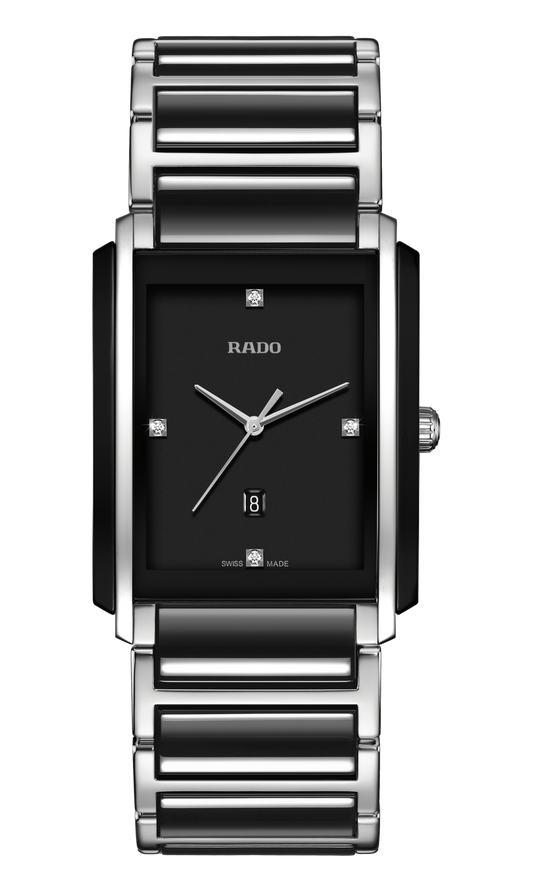 Rado Integral Diamonds Black Dial Square Quartz Women's Watch - Kamal Watch Company