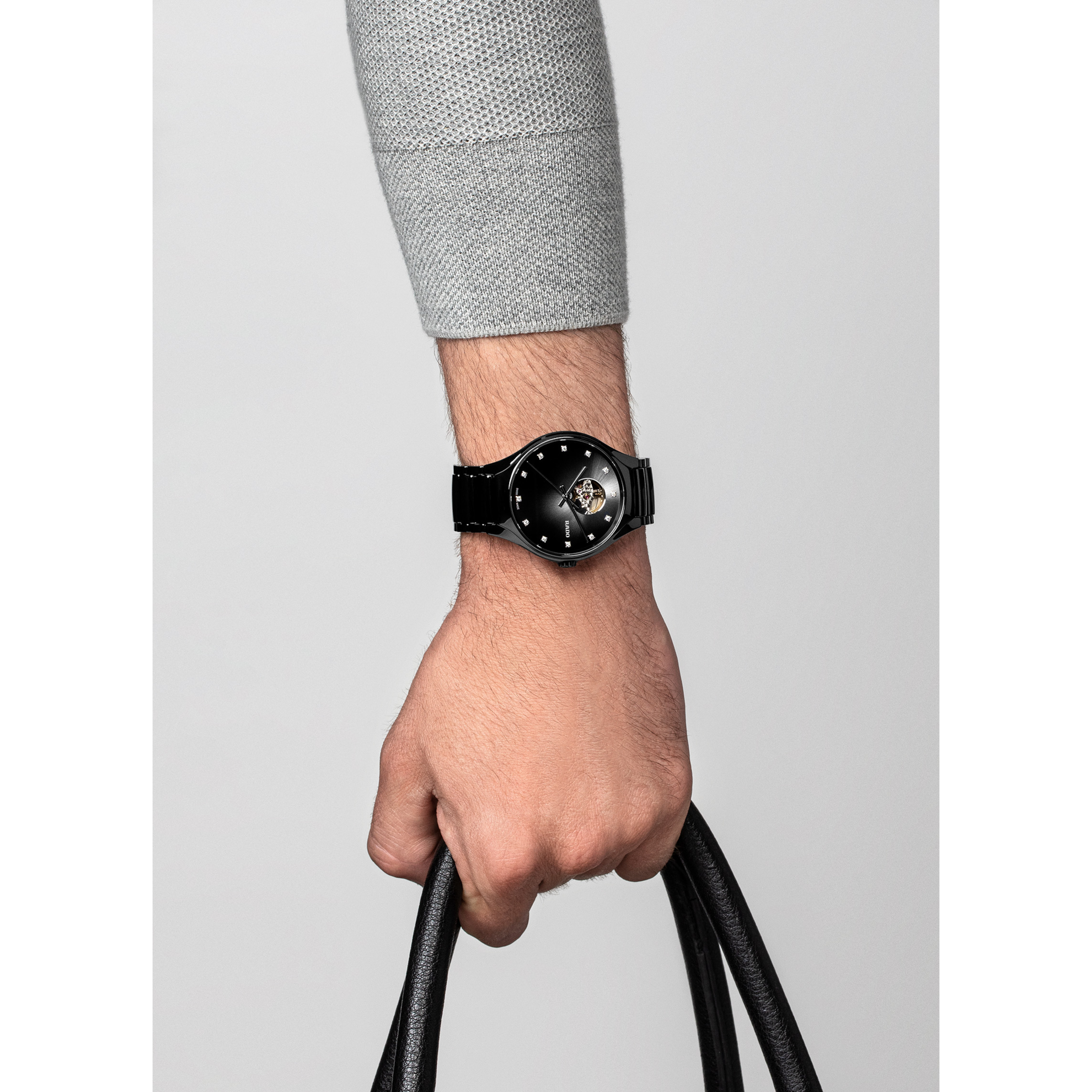 Rado True Secret Automatic Unisex Black Diamond Dial Watch - Kamal Watch Company