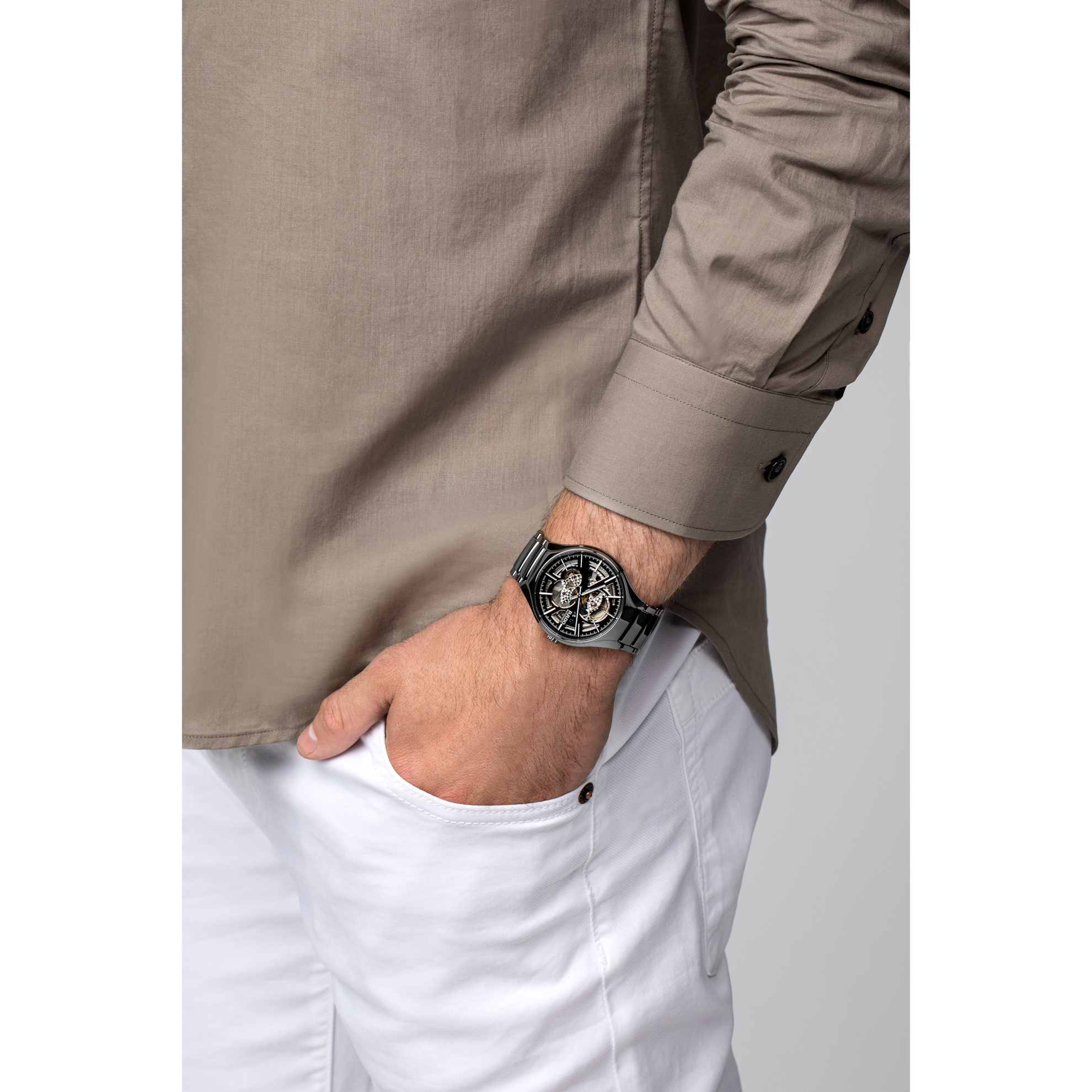 Rado True Grey Dial Diamond Watch for Men - Kamal Watch Company