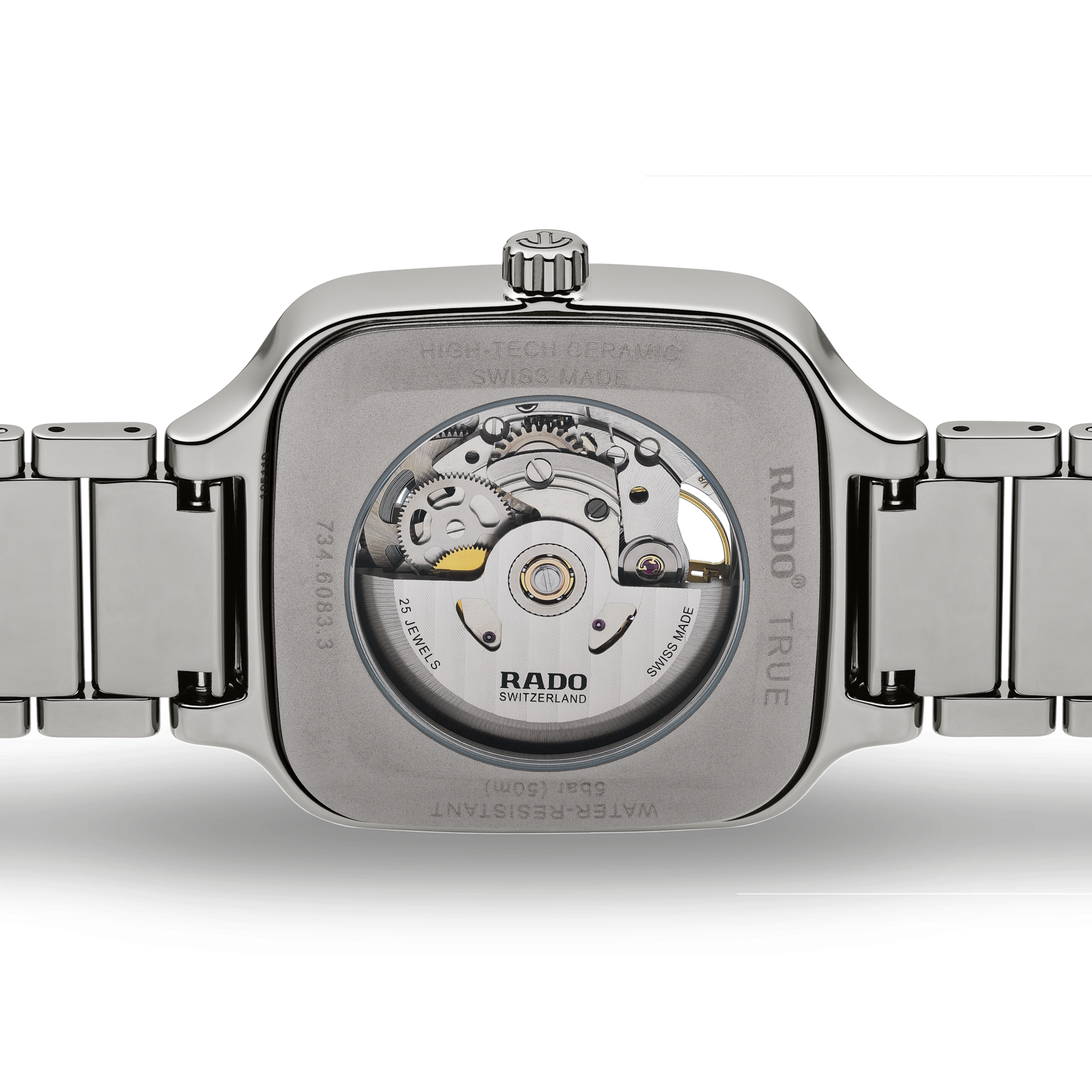 Rado True Square Open Heart Unisex Ceramic Watch - Kamal Watch Company