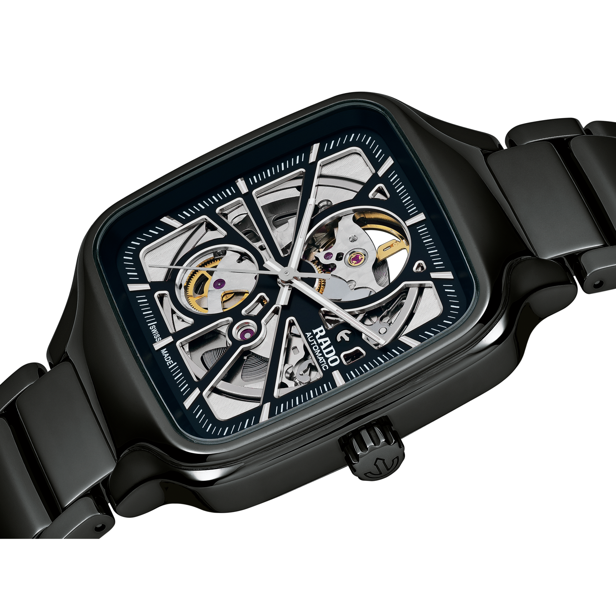 Rado True Square Open Heart Unisex Ceramic Watch - Kamal Watch Company