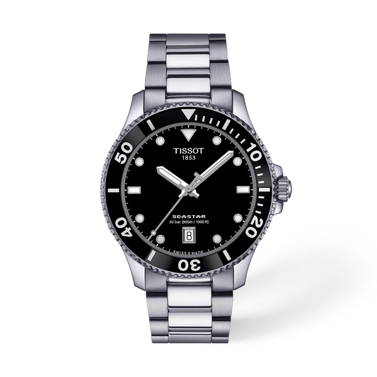 Tissot Seastar 1000 40mm T120.410.11.051.00 Unisex Watch - front view