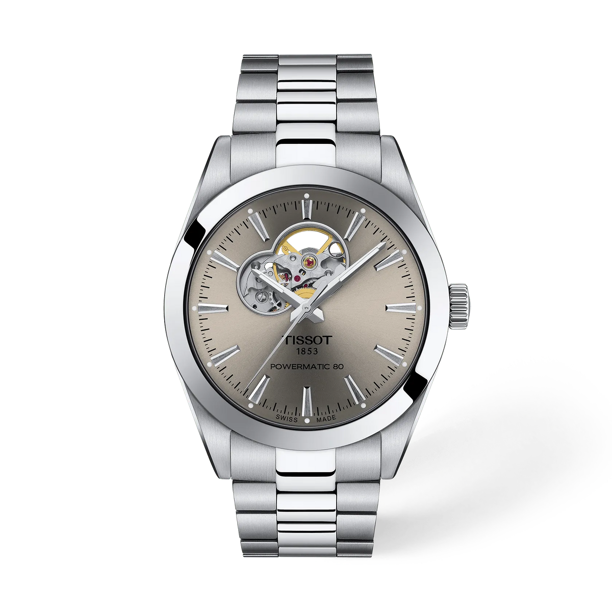 Tissot Gentleman Open Heart 40mm T127.407.11.081.00 Watch for Men - front view