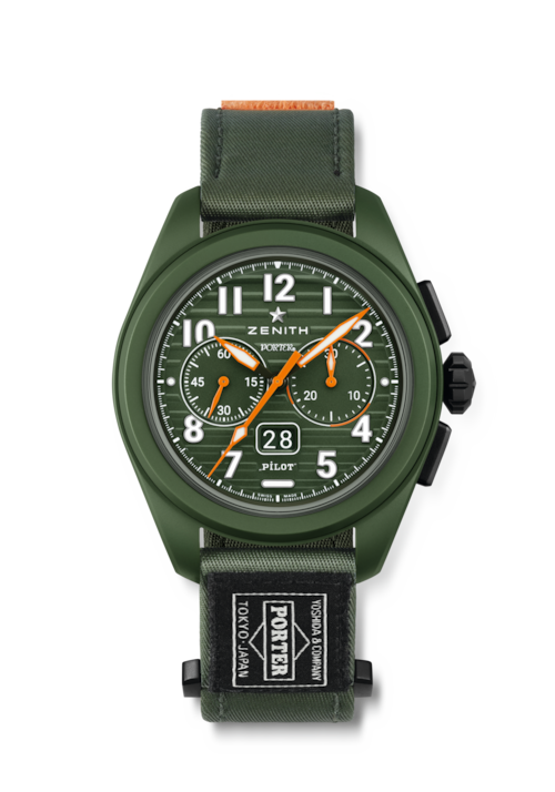 Zenith 49.4001.3652/63.1001 PILOT BIG DATE FLYBACK PORTER