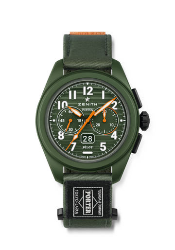 Zenith 49.4001.3652/63.1001 PILOT BIG DATE FLYBACK PORTER