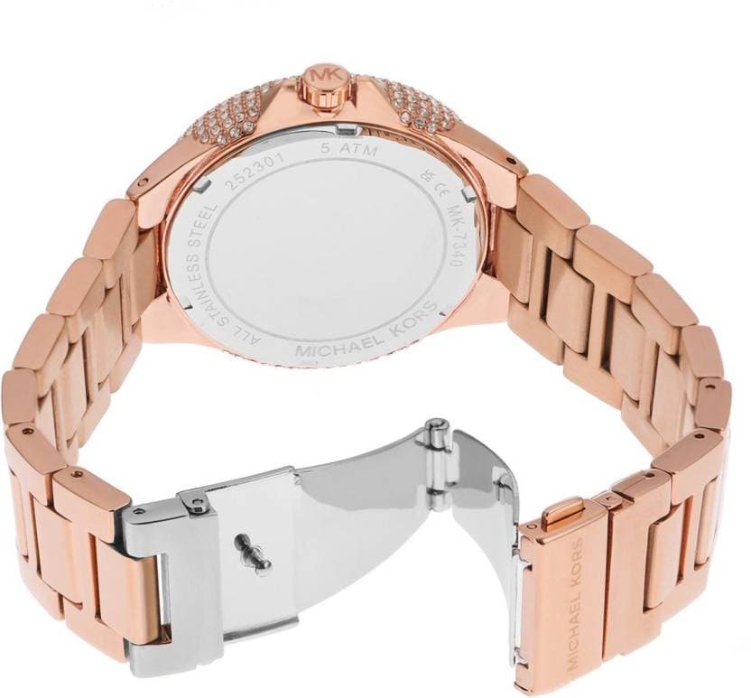 Michael Kors Camille Three-Hand Rose Gold-Tone Stainless Steel Watch - Kamal Watch Company
