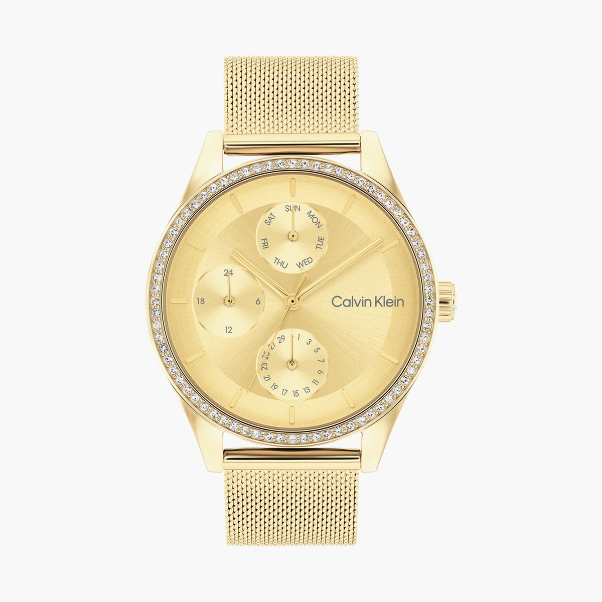 CALVIN KLEIN Spark Women Multifunctional Watch with Mesh Strap - 25100011