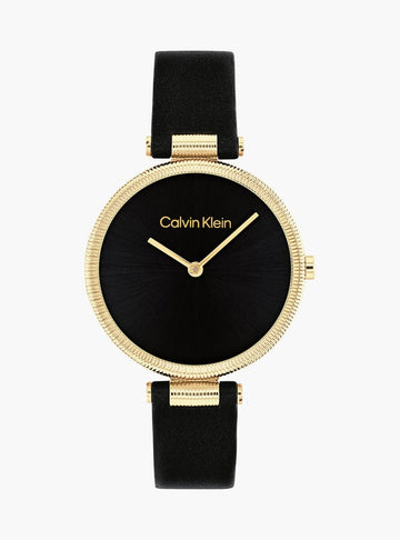 CALVIN KLEIN Gleam Women Analog Watch with Leather Strap - 25100017