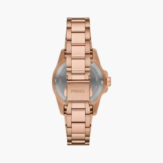 Fossil Blue Dive Three-Hand Rose Gold-Tone Stainless Steel Watch