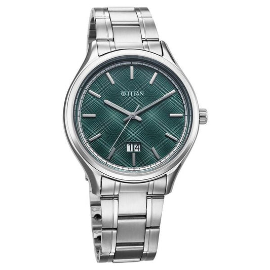 Titan 10033SM03 Stainless Steel Strap Watch For Men