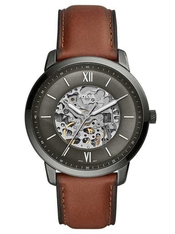 Fossil Neutra Automatic Amber Leather Watch - Kamal Watch Company