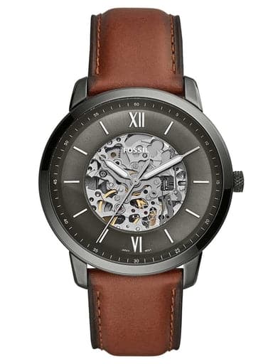 Fossil Neutra Automatic Amber Leather Watch - Kamal Watch Company