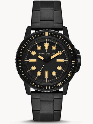 Armani Exchange Three-Hand Black Stainless Steel Watch AX1855I - Kamal Watch Company