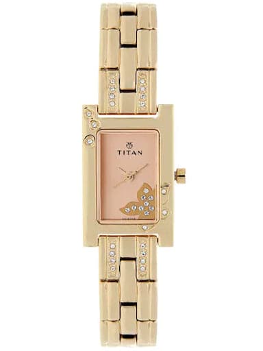 Titan Rose Gold Dial Rose Gold Metal Strap Women's Watch NN9716WM01 - Kamal Watch Company