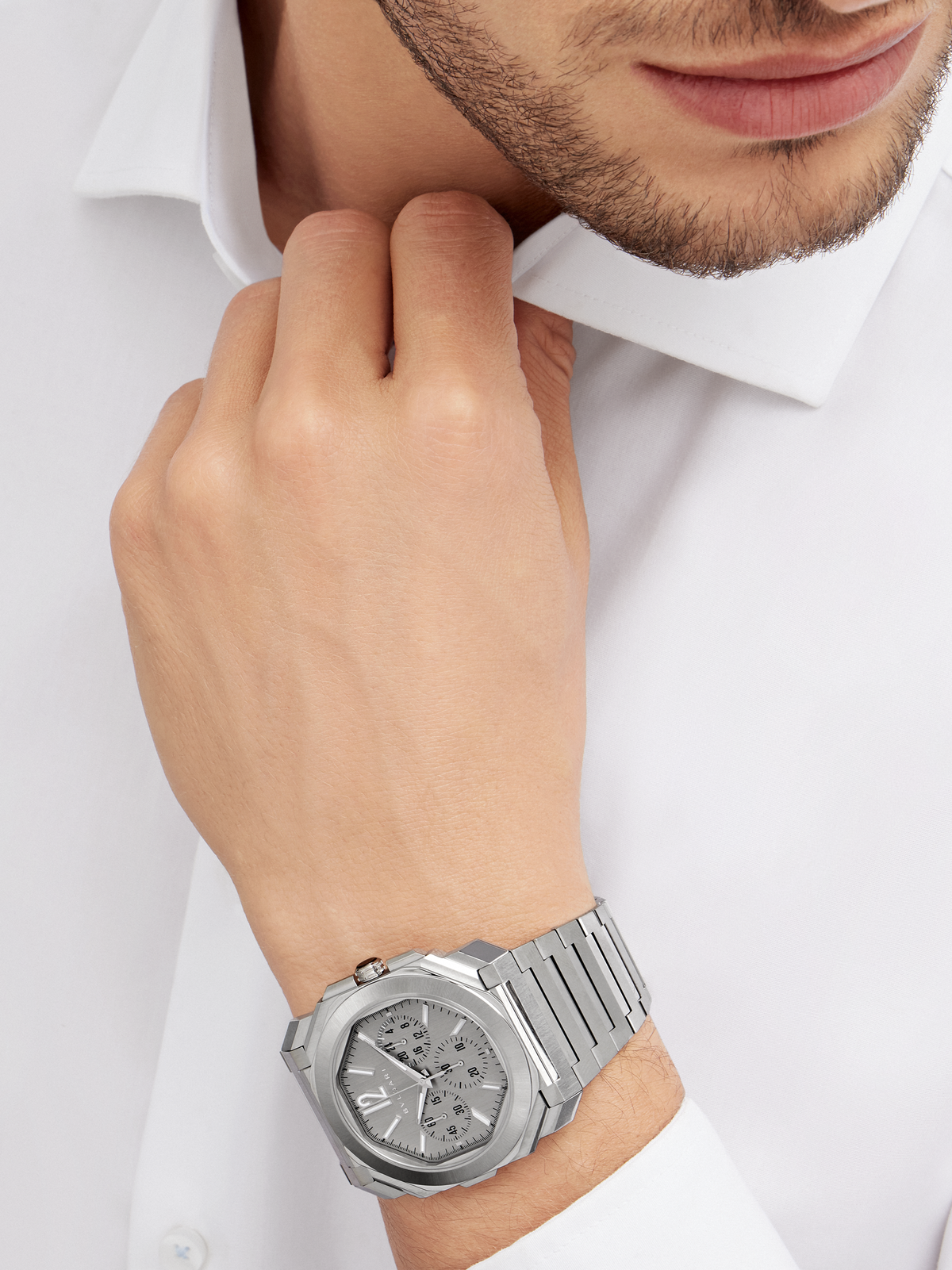 Bvlgari Octo Finissimo Chronograph GMT 103661 – shown on the wrist