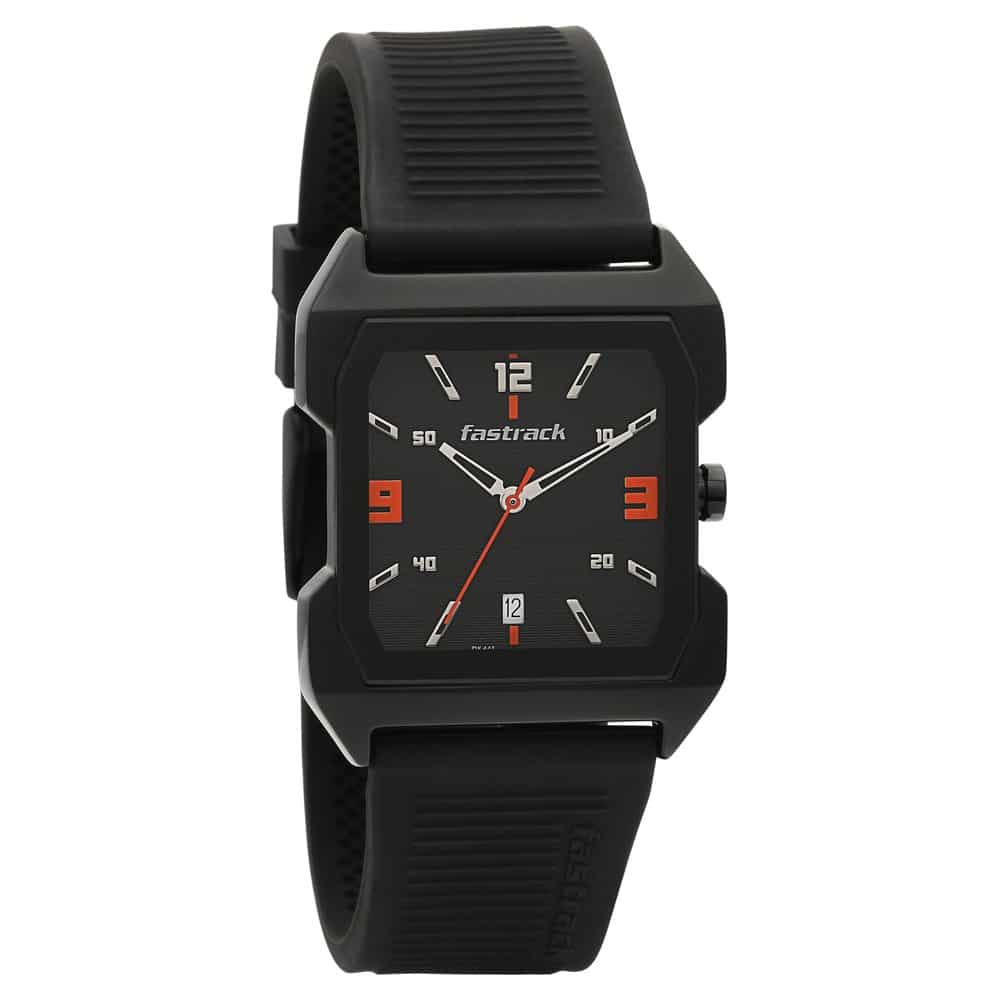 NR1474NP01 HITLIST BLACK DIAL PU STRAP WATCH - Kamal Watch Company