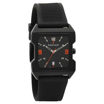 NR1474NP01 HITLIST BLACK DIAL PU STRAP WATCH - Kamal Watch Company