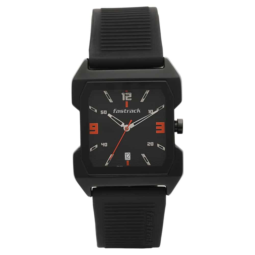 NR1474NP01 HITLIST BLACK DIAL PU STRAP WATCH - Kamal Watch Company